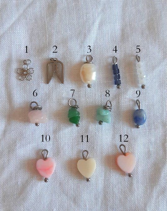 Charms à l'unité argenté pour créoles 12mm à partir de 3€