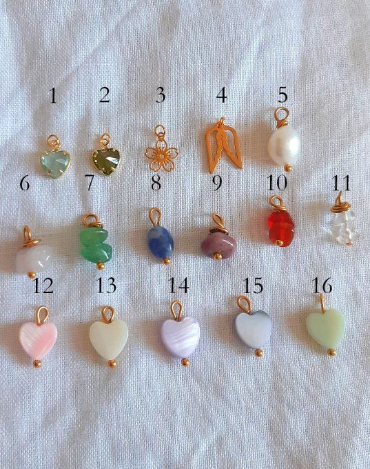 Charms à l'unité doré pour créoles 12mm à partir de 3€