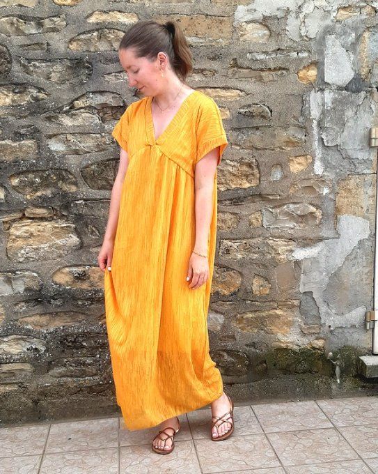 Robe Salma moutarde