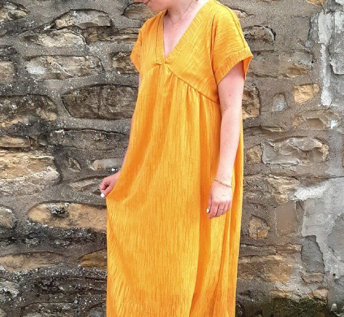Robe Salma moutarde
