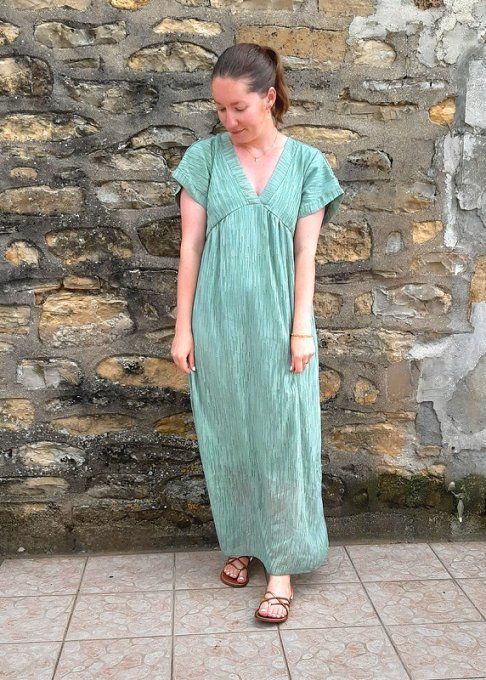 Robe Salma vert d'eau