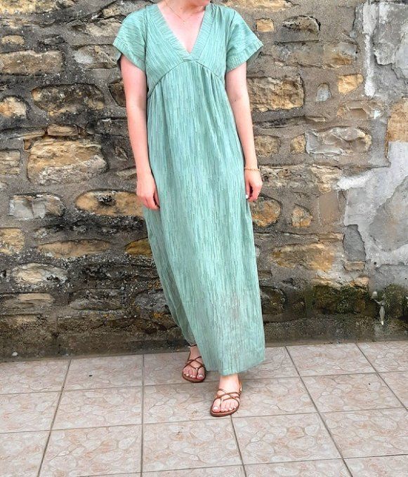 Robe Salma vert d'eau
