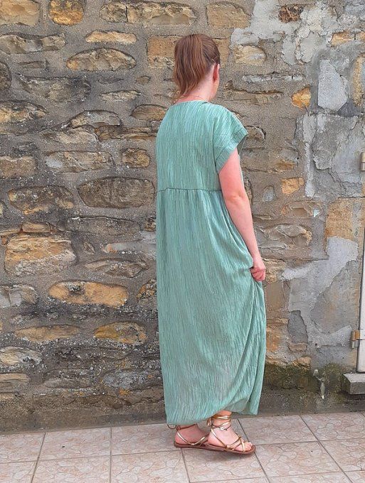 Robe Salma vert d'eau