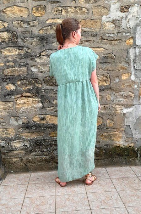 Robe Salma vert d'eau