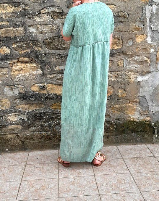 Robe Salma vert d'eau