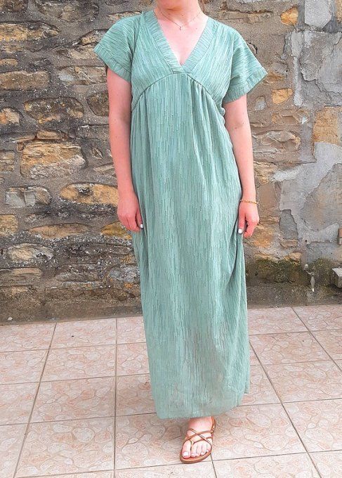 Robe Salma vert d'eau