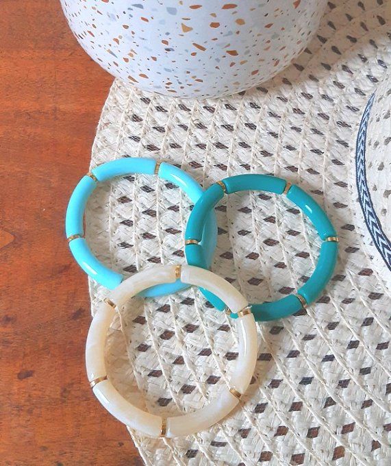 Bracelet élastique turquoise Maud