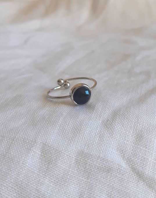 Bague acier argentée Alice