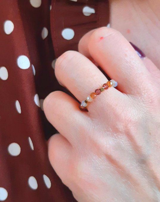 Bague en perles Cannelle 