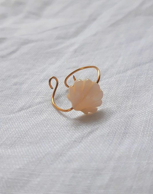 Bague en acier dorée Coralie