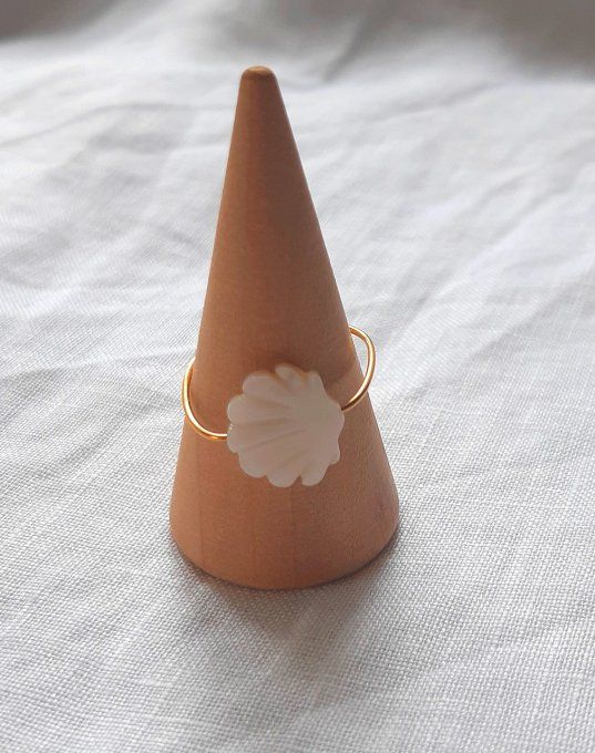 Bague en acier dorée Coralie