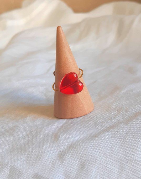 Bague en acier dorée Cupidon