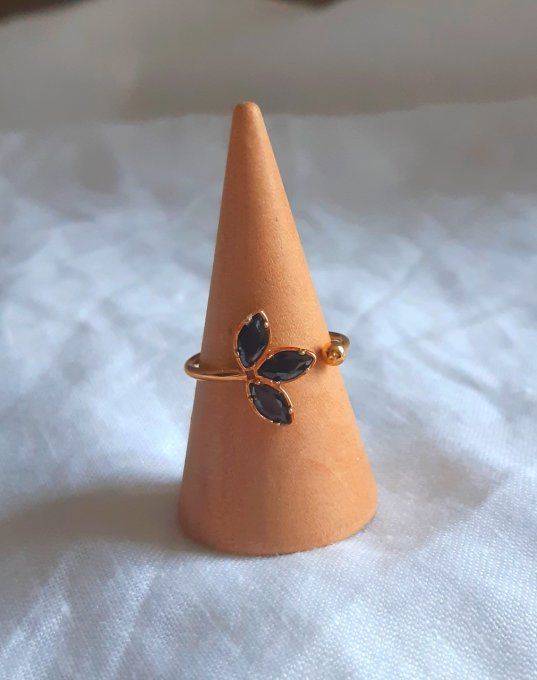 Bague en acier dorée Lisa