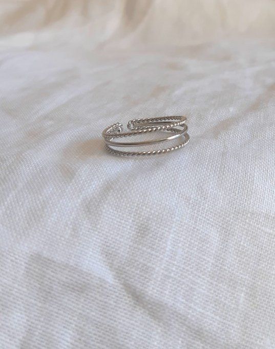 Bague acier argentée Joy
