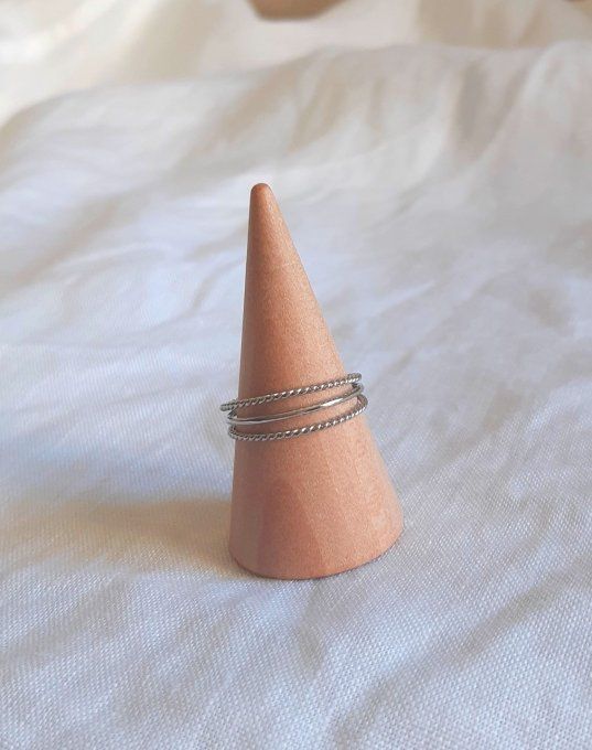 Bague acier argentée Joy