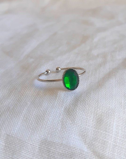 Bague verte/argentée Vénus