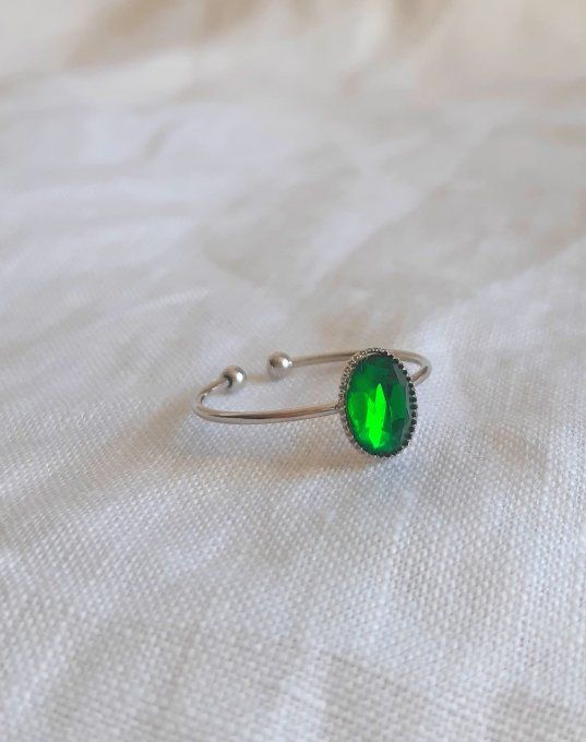 Bague verte/argentée Vénus