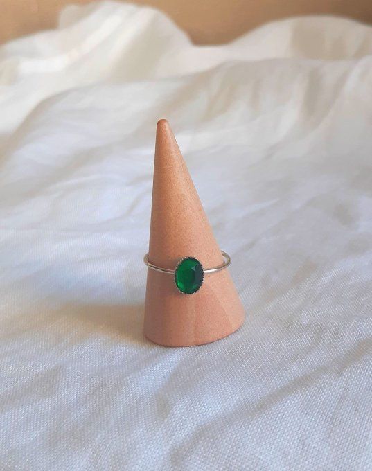 Bague verte/argentée Vénus