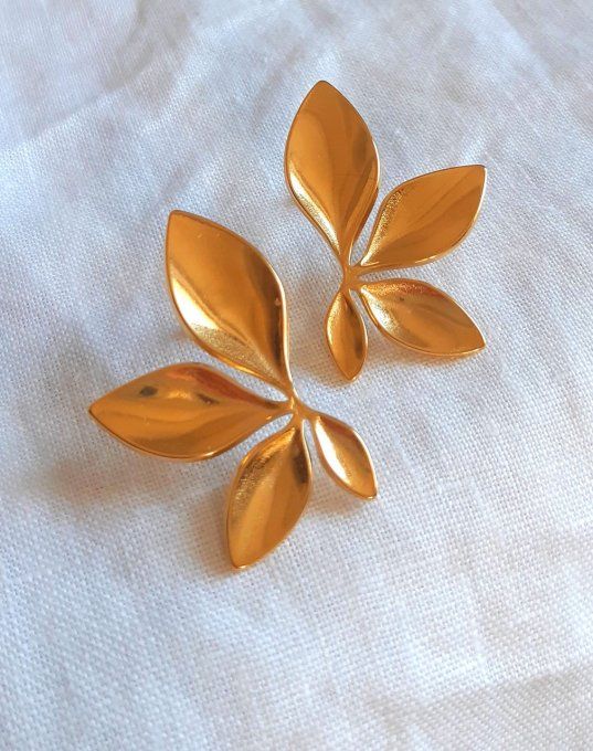 Boucles en acier inoxydable dorées Amélia