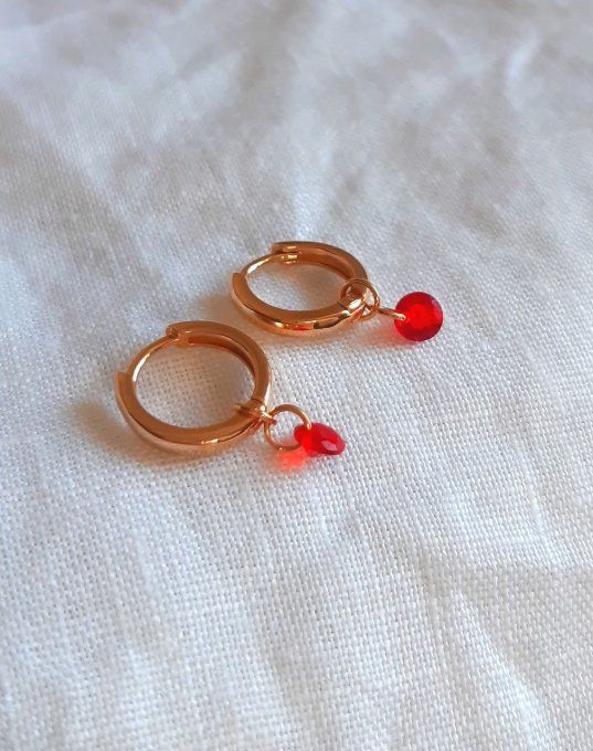 Mini créoles plaqué or Céleste
