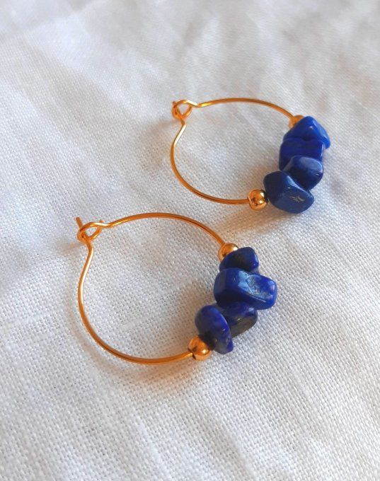 Créoles Astre Lapis Lazuli