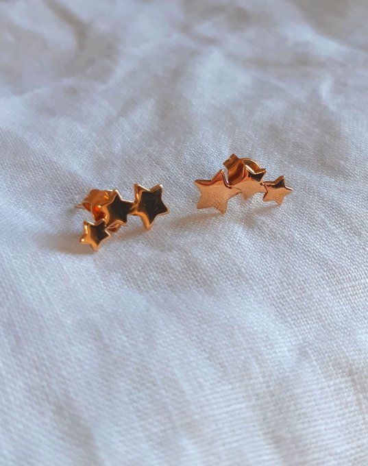 Boucles étoiles en plaqué or Milo