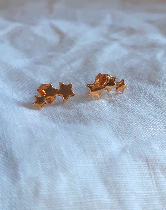 Boucles étoiles en plaqué or Milo