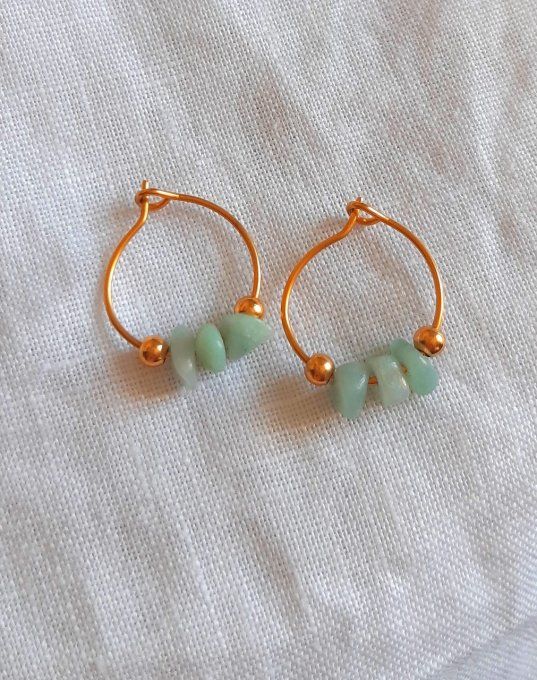 Créoles Mini Astre Amazonite