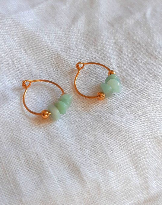 Créoles Mini Astre Amazonite