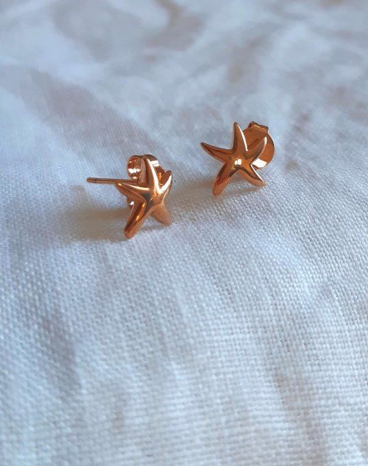 Puces en plaqué or Starfish