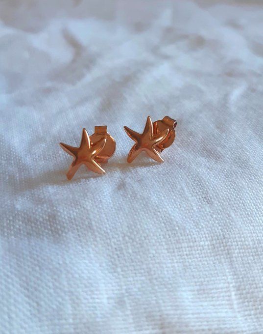 Puces en plaqué or Starfish