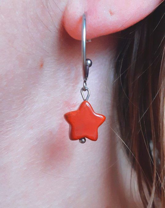 Boucles en acier argentées Grenat