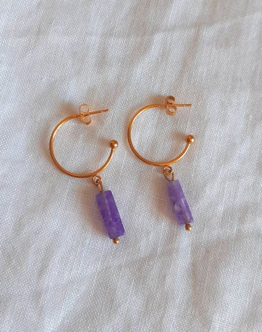 Boucles en acier dorées Adèle