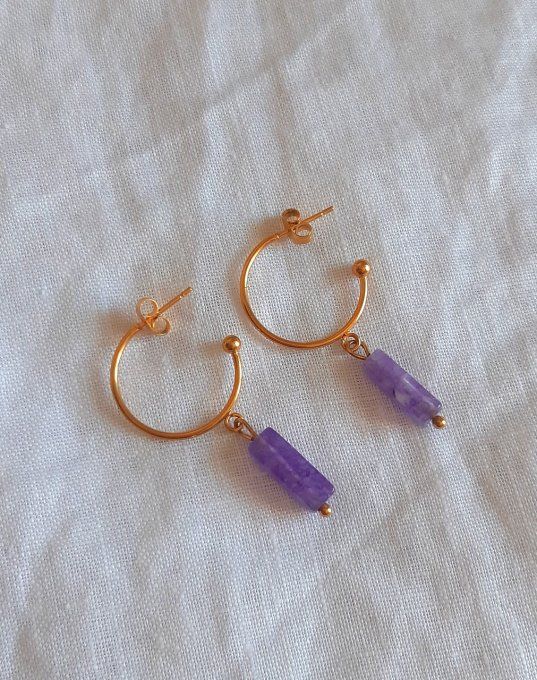 Boucles en acier dorées Adèle