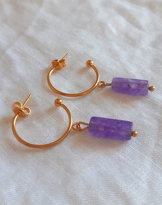 Boucles en acier dorées Adèle