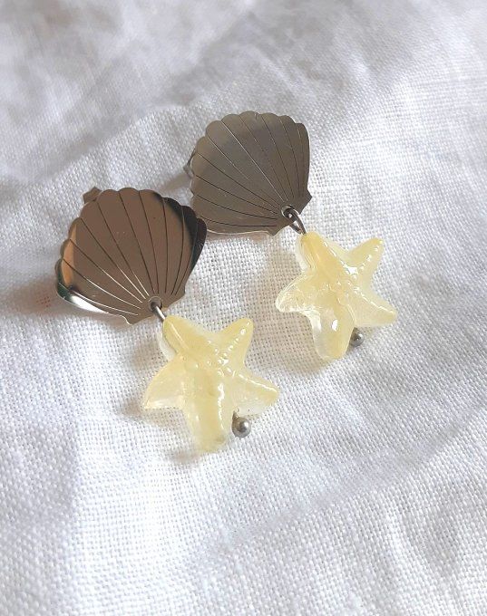 Boucles en acier argentées Stella