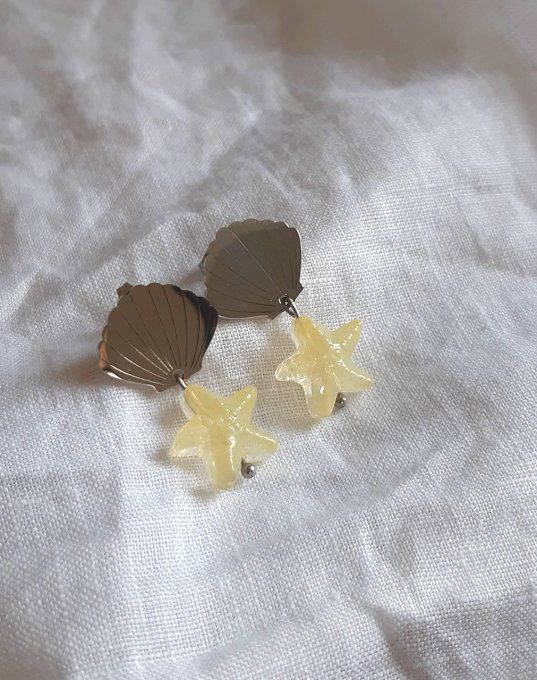 Boucles en acier argentées Stella