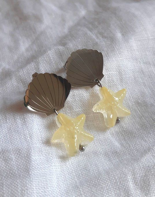 Boucles en acier argentées Stella