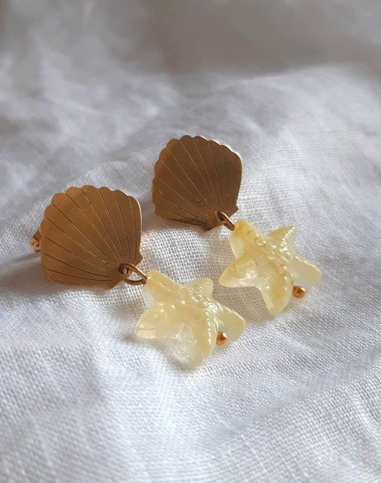 Boucles en acier dorées Stella