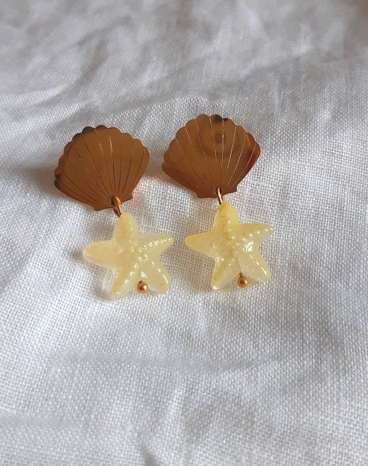 Boucles en acier dorées Stella