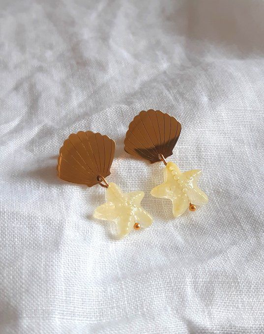 Boucles en acier dorées Stella