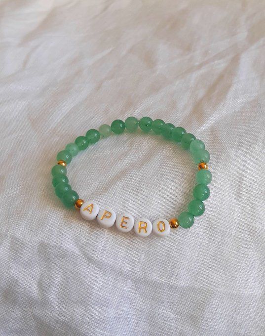 Bracelet élastique Aventurine verte APERO