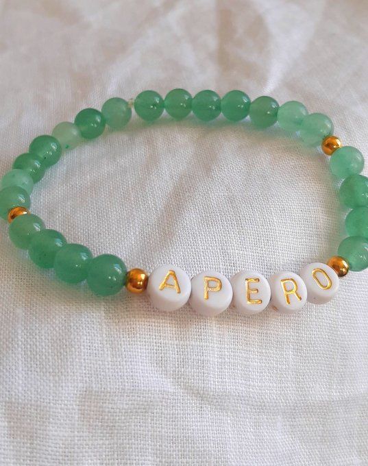 Bracelet élastique Aventurine verte APERO