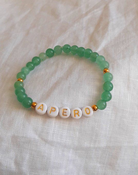 Bracelet élastique Aventurine verte APERO