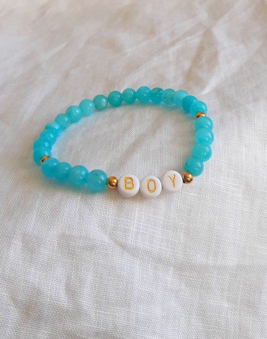 Bracelet élastique Aigue-Marine BOY