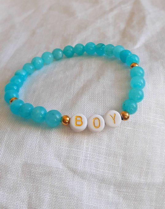 Bracelet élastique Aigue-Marine BOY