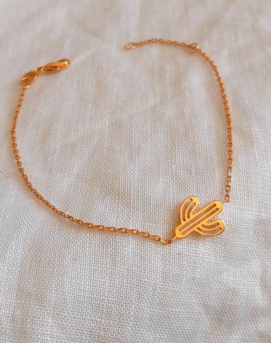 Bracelet plaqué or Cactus
