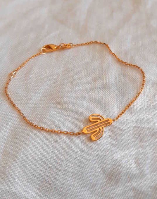 Bracelet plaqué or Cactus