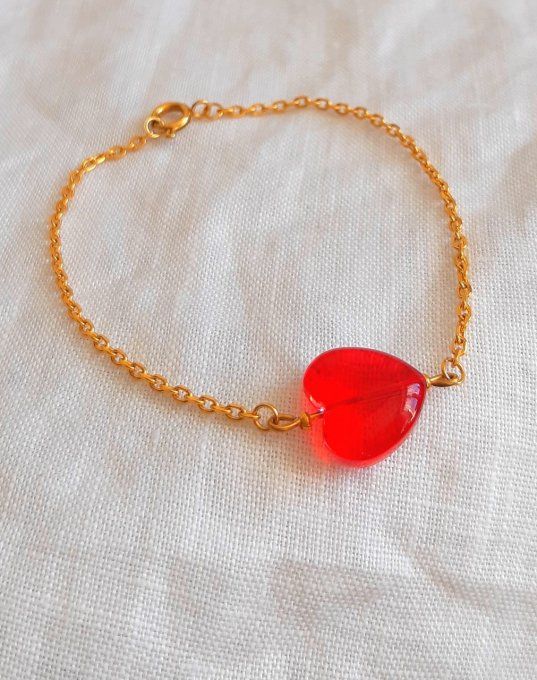 Bracelet en acier doré Cupidon
