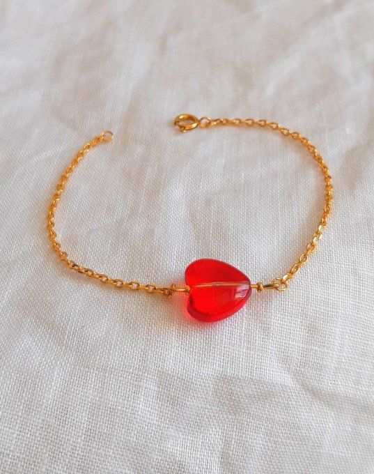 Bracelet en acier doré Cupidon
